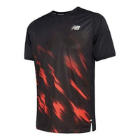 New Balance Mesh Breathable Round Neck Short Sleeve Black AMT01200-2-BKH