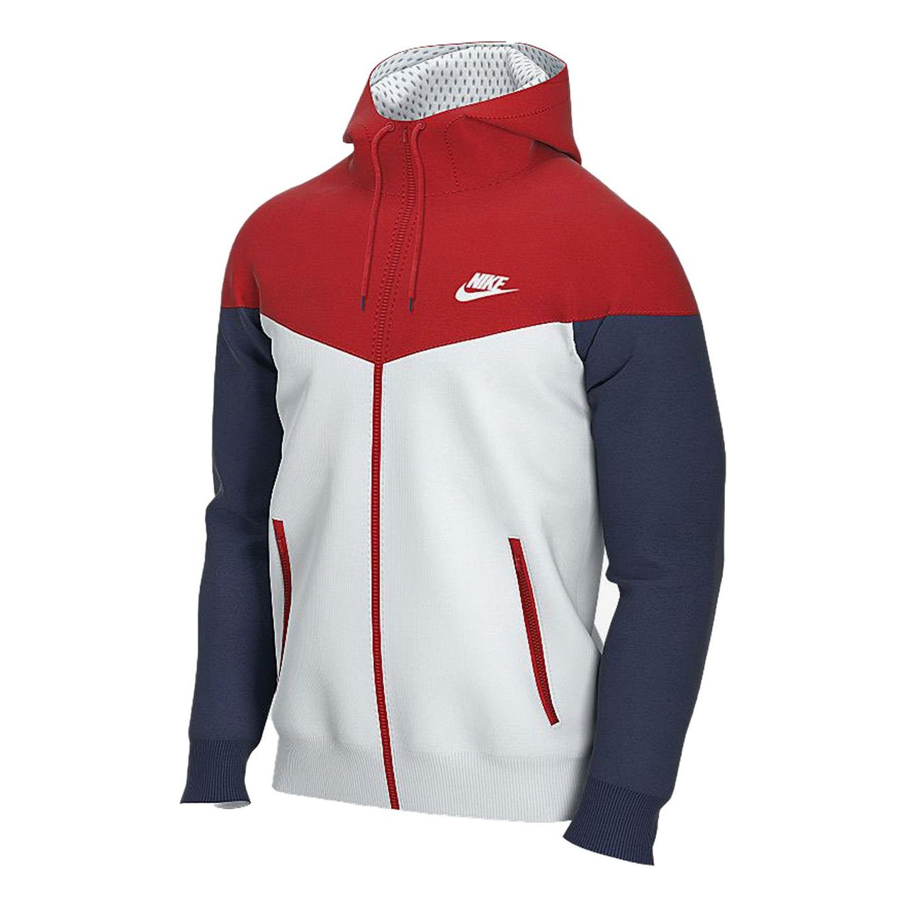 Nike Windrunner Windproof Colorblock Sports Jacket White AT5271-104