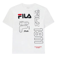FILA Loose logo Alphabet Numeric Short Sleeve White F11M038117F-WT