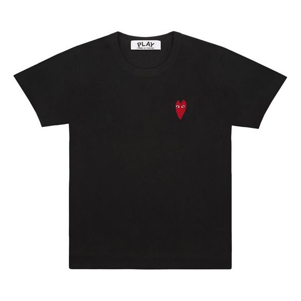 COMME des GARCONS PLAY Kawakubo Rei Red Short Sleeve Black AZ-T230-051-1