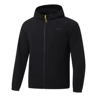 Li-Ning Logo Training Waterproof Hooded Jacket 'Black' AFDT195-1