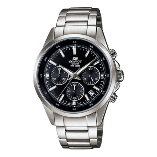 CASIO EDIFICE Series Leisure Fashion Hand Men's Black Mens Silver Analog EFR-527D-1AV