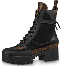 (WMNS)  LOUIS VUITTON shoes Martin boots 'Black Brown' 1A4XXV