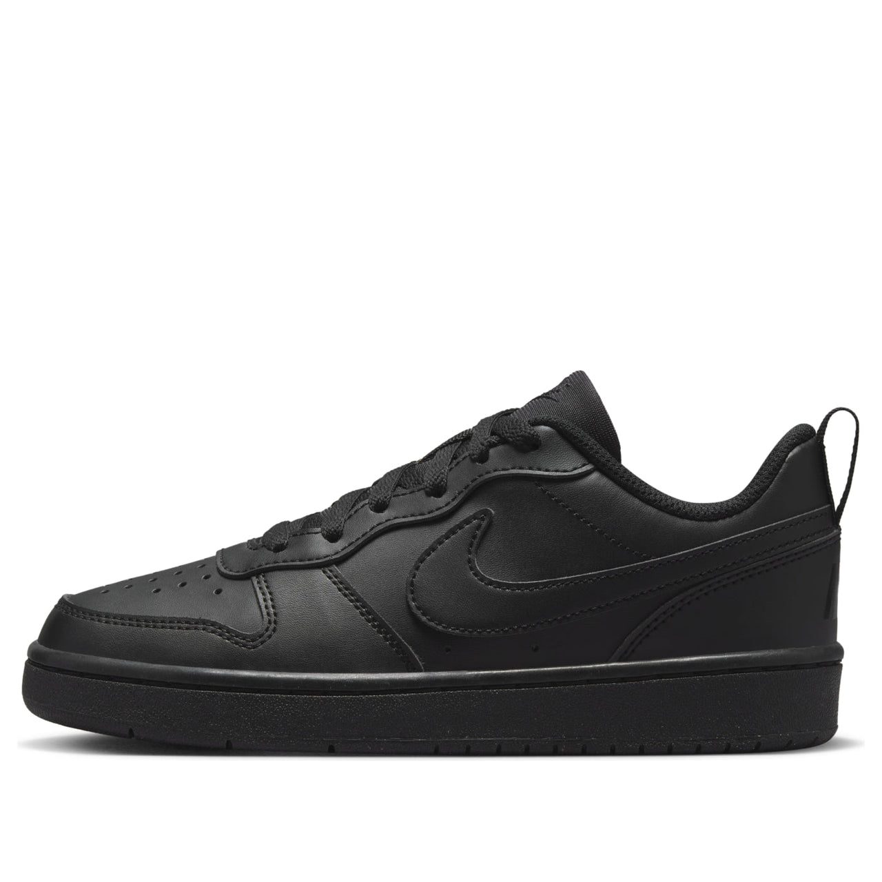 (GS) Nike Court Borough Low Recraft 'Triple Black' DV5456-002