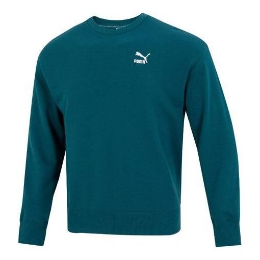 PUMA Classics Relaxed Crewneck Sweatshirt 'Green' 537662-24