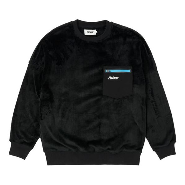 Palace FW21 ULTIMO Fleece Pocket Drop Shoulder Crew 'Black' P21CS125