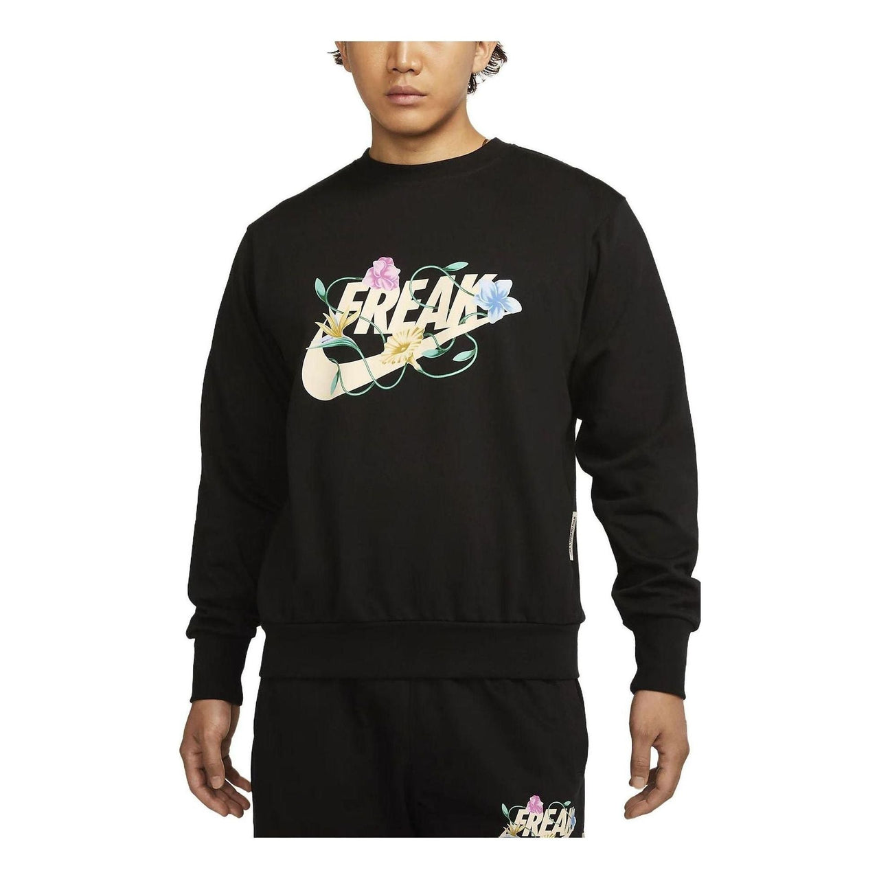 Nike Giannis Standard Issue Graphic Basketball Crew 'Black' FJ9557-010
