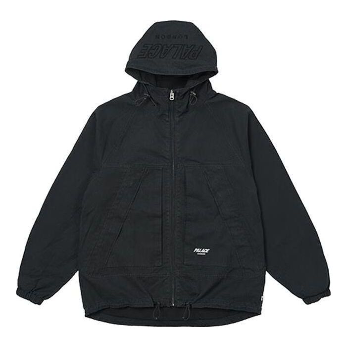 Palace Washed Cotton Hooded Jacket 'Black' P22JK219