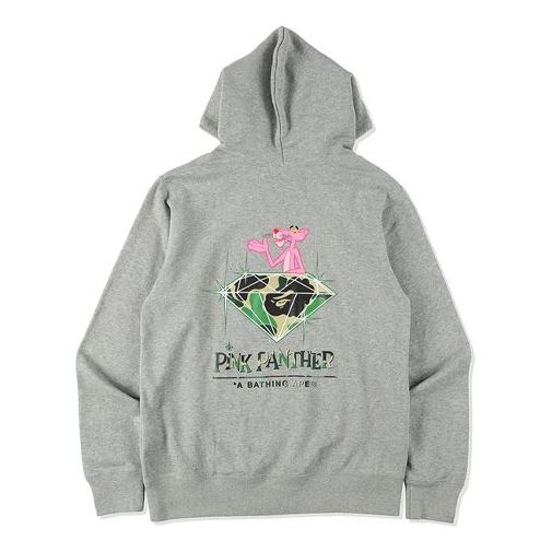 A Bathing Ape x PINK PANTHER Logo Hoodie 'Grey' 1H73-114-906