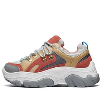 (WMNS) Skechers Black Jack Sneakers Brown/White/Red 74238-MLT