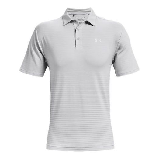 Men's Under Armour Playoff 2.0 Casual Stripe Polo Shirt Gray 1327037-023