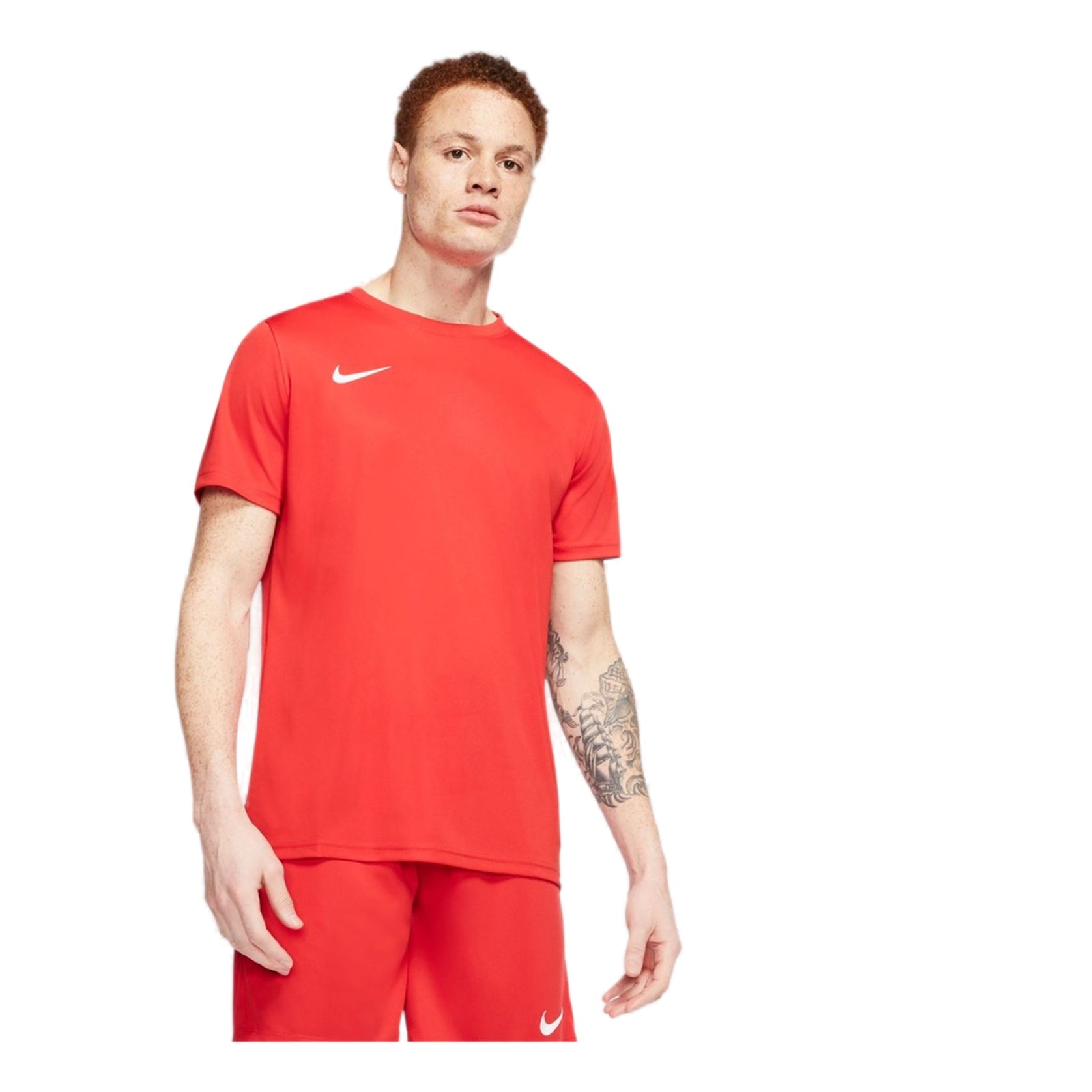 Men's Nike Dri-FIT Logo Printing Round Neck Pullover Short Sleeve Us Edition Orange Red T-Shirt BV6708-657