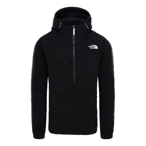Men's THE NORTH FACE Denali Anorak hooded Half Zipper Jacket Black 3XAV-JK3