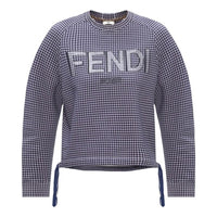 (WMNS) FENDI Logo Printing hooded Long Sleeves Hoodie Gray FS7102AD96F1BGT