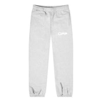 Off-White Rubber Strap Printing Sports Pants Ordinary Version Gray OMCH020S20E300030788