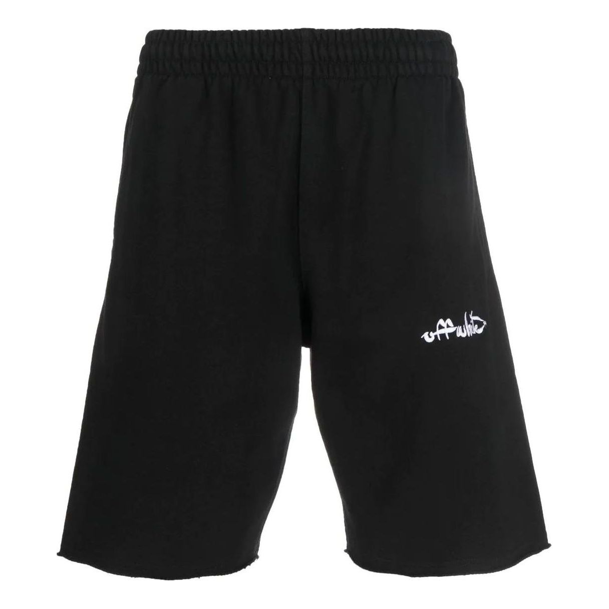 Men's Off-White FW22 Solid Color Logo Printing Straight Sports Shorts Ordinary Version Black OMCI006F22FLE0031001