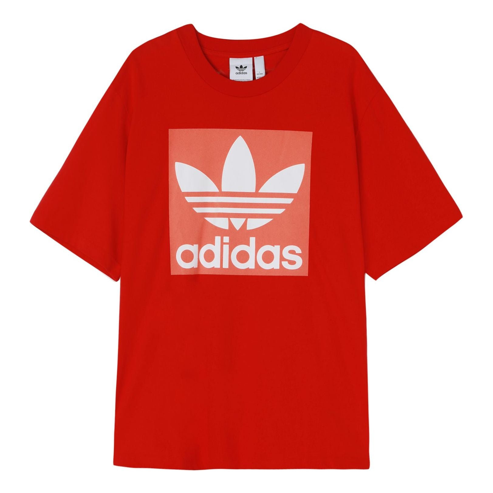 adidas originals Oversized Tee Round Neck Short Sleeve Red FK9991