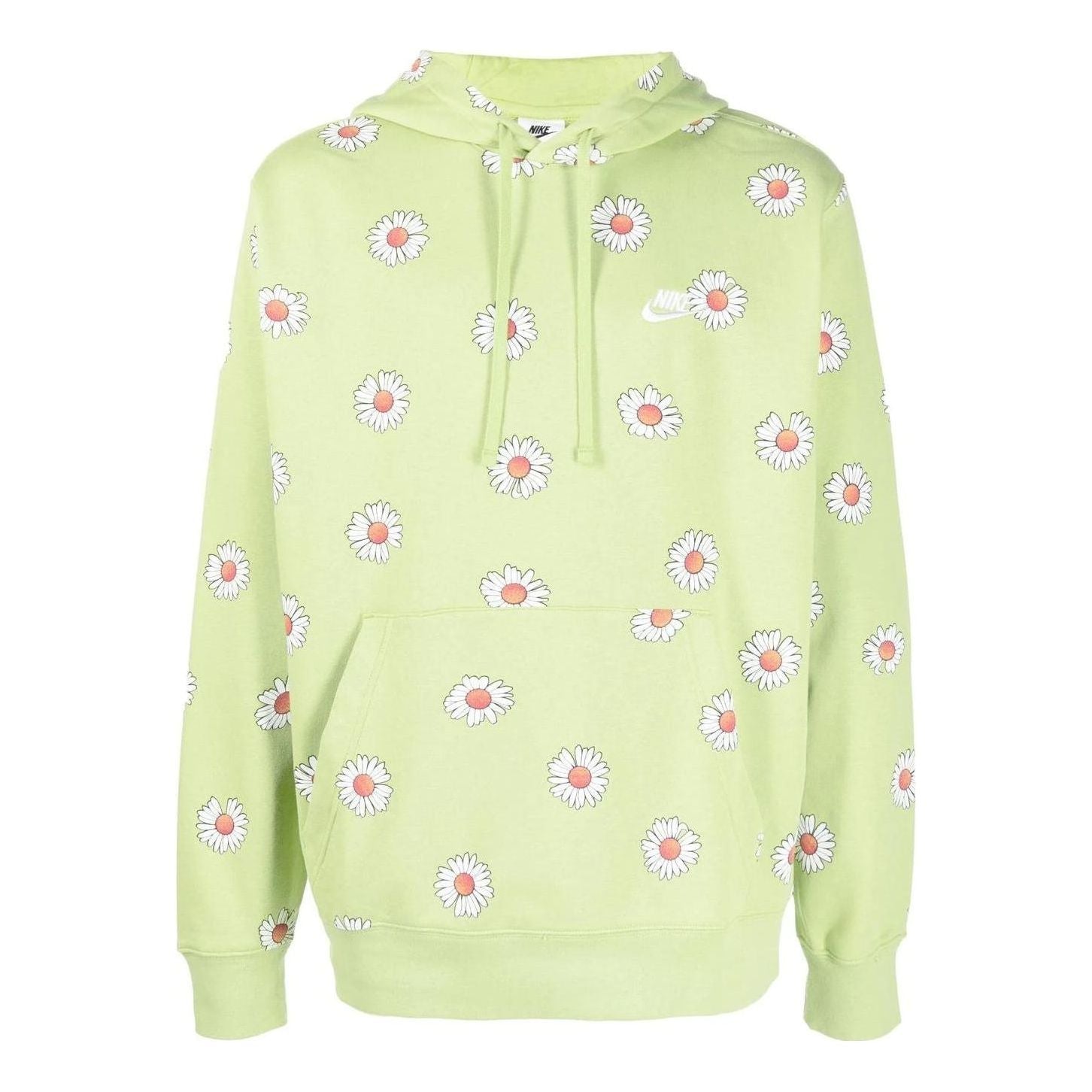 Men's Nike Daisy Printing Pullover Hooded Long Sleeves Green DM6907-332
