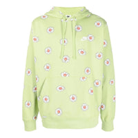 Men's Nike Daisy Printing Pullover Hooded Long Sleeves Green DM6907-332