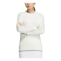 (WMNS) adidas 3-Stripes Long Sleeve Crew Neck Sweater 'White' HN4578