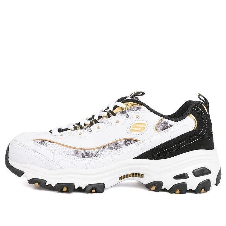 (WMNS) Skechers D'Lites Low-Top Running Shoes White/Black 99999957-WBGD