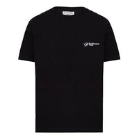 Balenciaga Printing Round-neck Short Sleeve Black 612965TKV861070