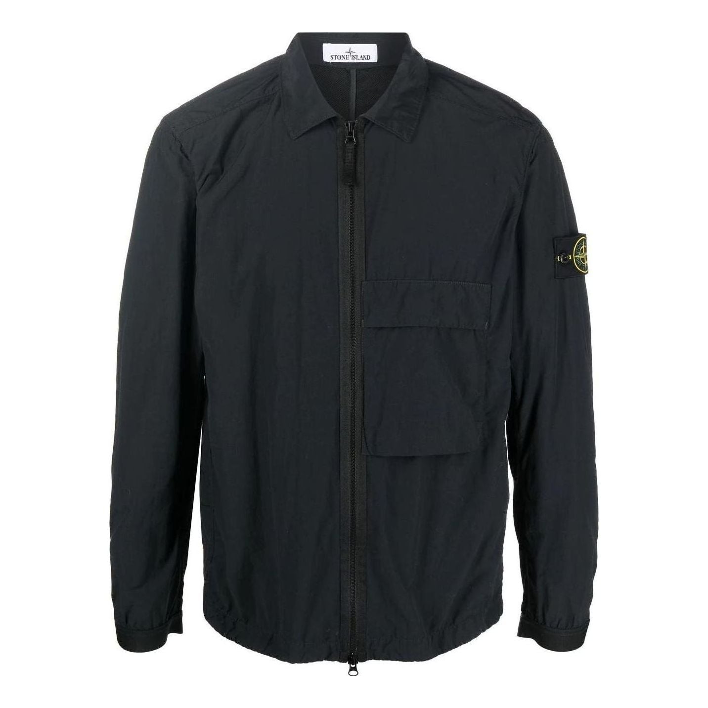 STONE ISLAND Garment Dyed Naslan Light Overshirt 'Black' 771510303-V0029