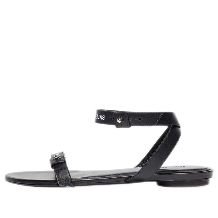 (WMNS) Balenciaga Afterhour Sandals 'Leather Black' 694476WBBF31090