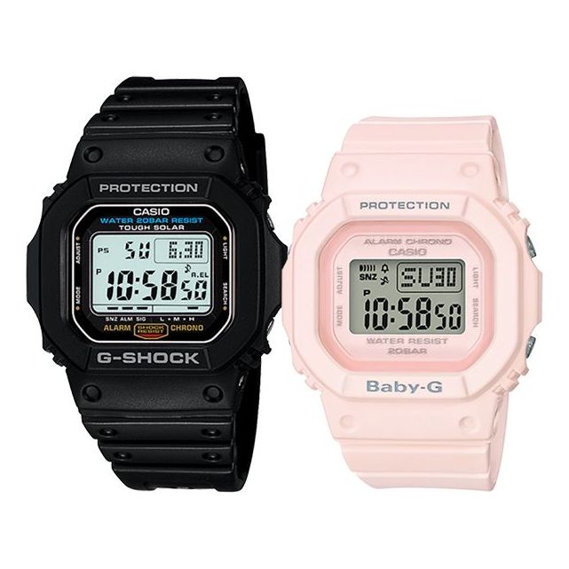 CASIO Baby-G 'Black & Pink' G-5600E-1&BGD-560-4