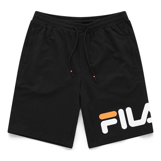 FILA FUSION Contrasting Colors Alphabet Logo Printing Sports Shorts Black T11M125607F-BK