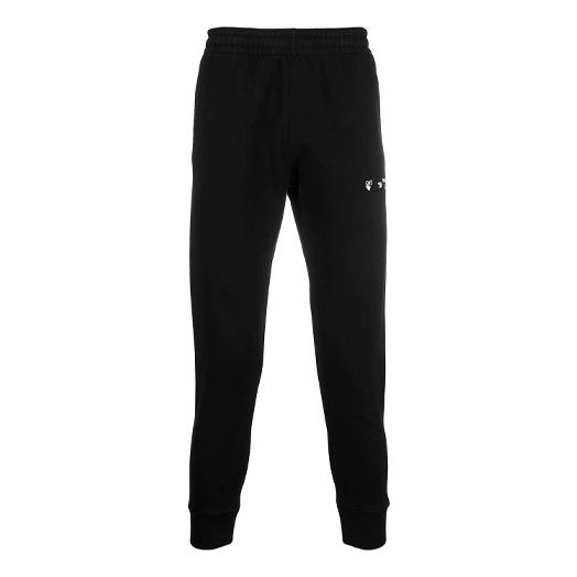 Off-White SS21 Logo Sports Long Pants Black OMCH035R21FLE0011001