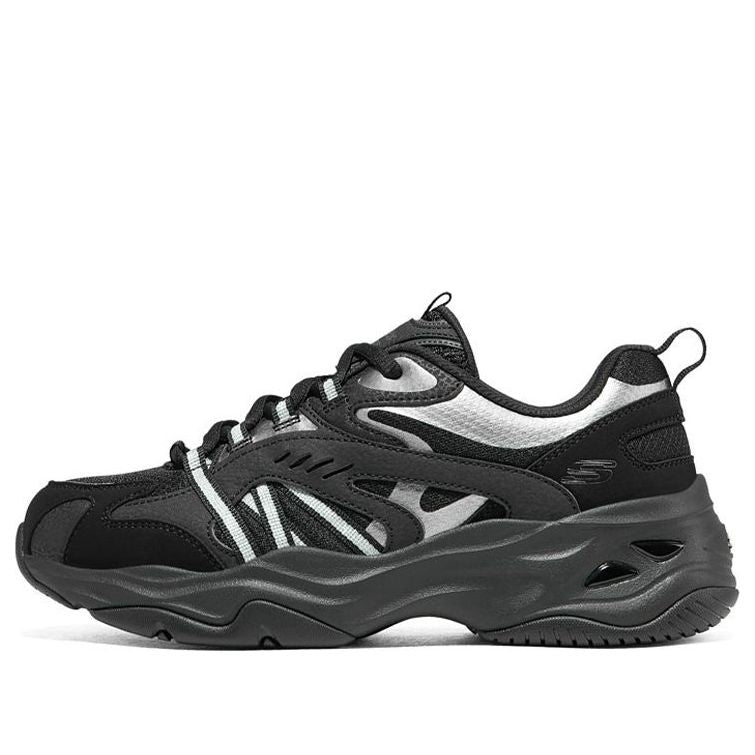 (WMNS) Skechers DLITES 4.0 'Black Silver' 896080-BBK