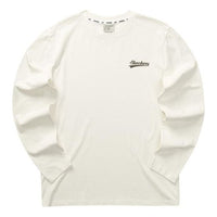 Skechers Logo Printed Crew Sweater 'White Black Blue' L323M073