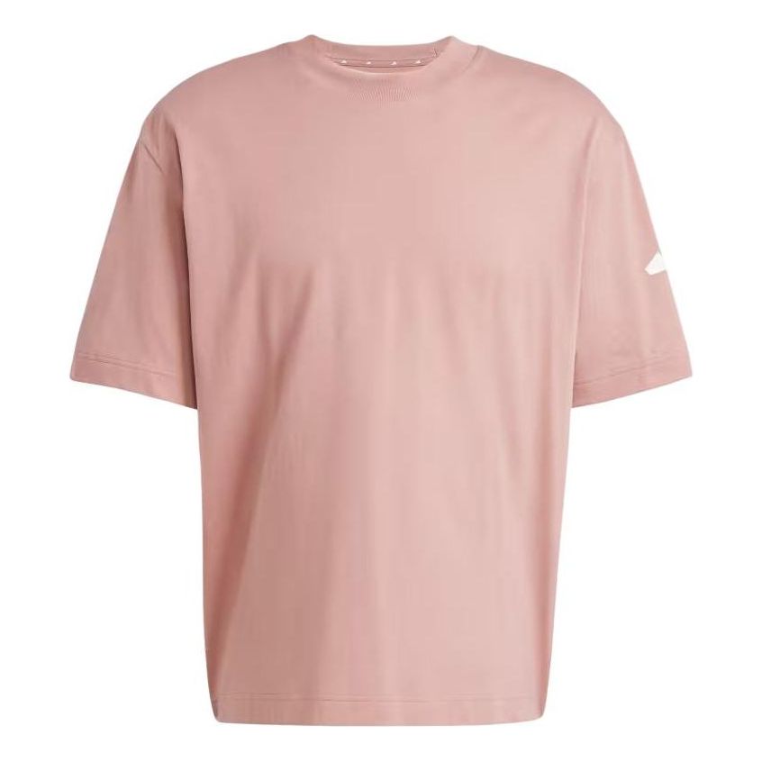 adidas Essentials Loose Fit 3 Bar Logo T-Shirt Asia Sizing 'Pink' JF3620
