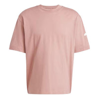 adidas Essentials Loose Fit 3 Bar Logo T-Shirt Asia Sizing 'Pink' JF3620