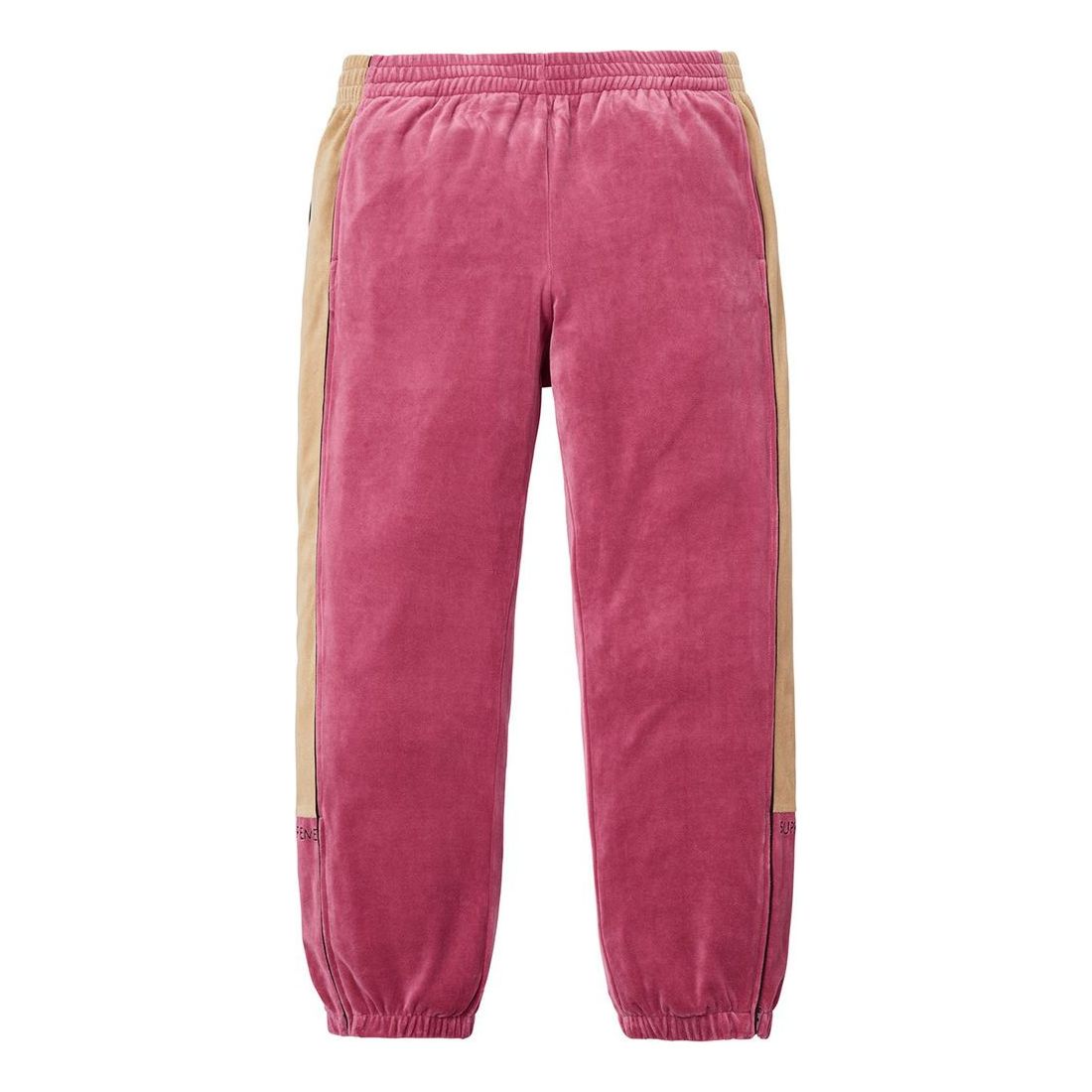 Supreme FW18 Velour Track Pant Pink Velvet Long Pants Casual Pants SUP-FW18-246
