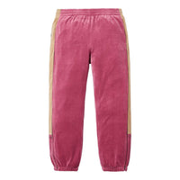 Supreme FW18 Velour Track Pant Pink Velvet Long Pants Casual Pants SUP-FW18-246