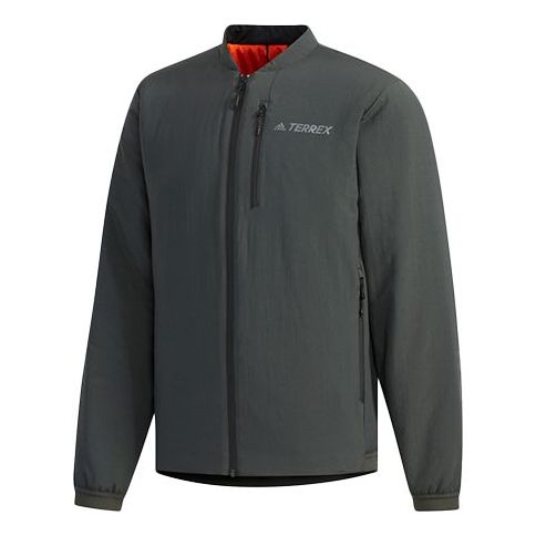 adidas Xplr Ins Bomber Outdoor Sports Solid Color Jacket Gray EH4959