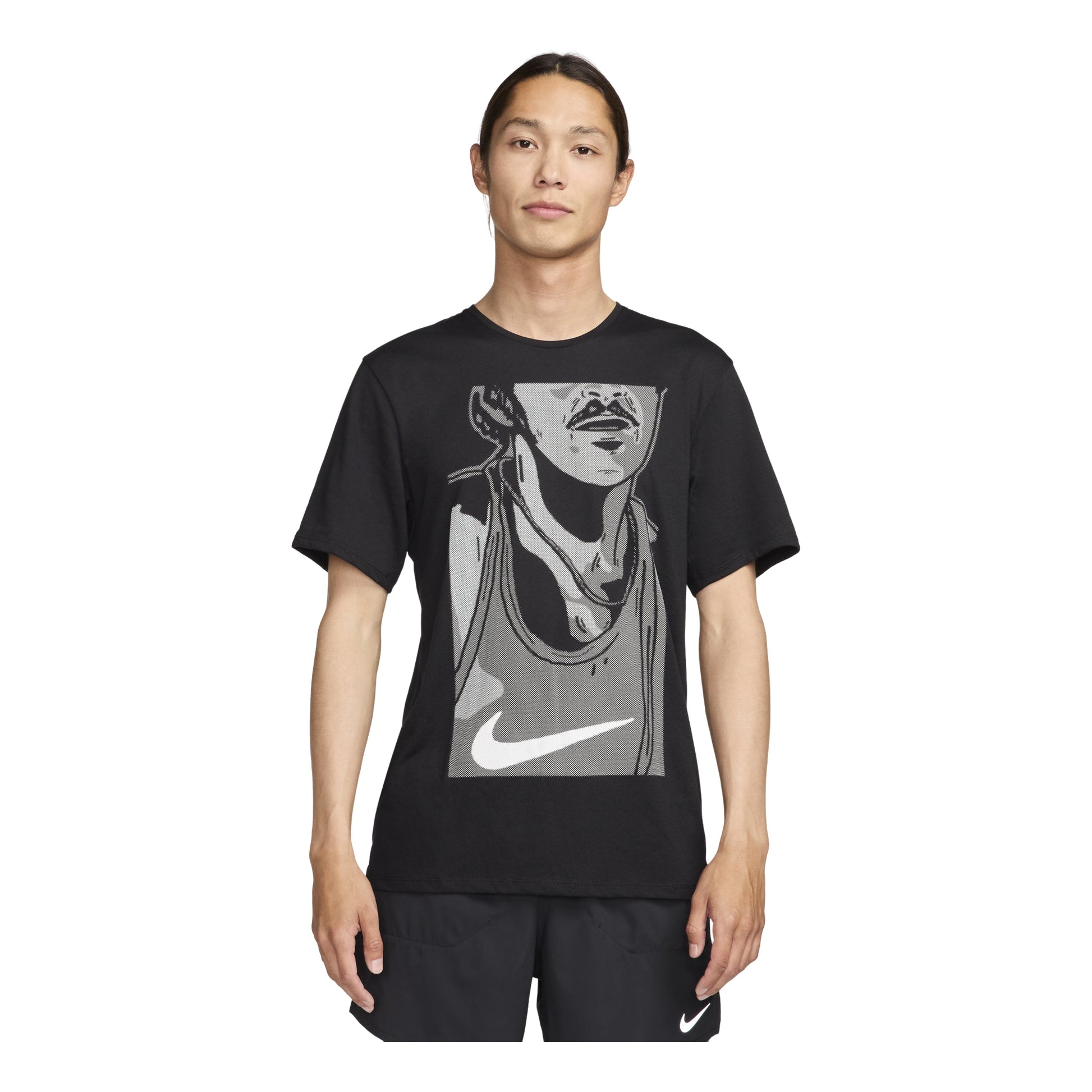 Nike Rise 365 Run Energy Running T-shirt Asia Sizing 'Black' FN3997-010
