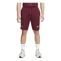 Nike Dri-FIT FC Libero Solid Color Logo Straight Sports Shorts Red DH9664-638
