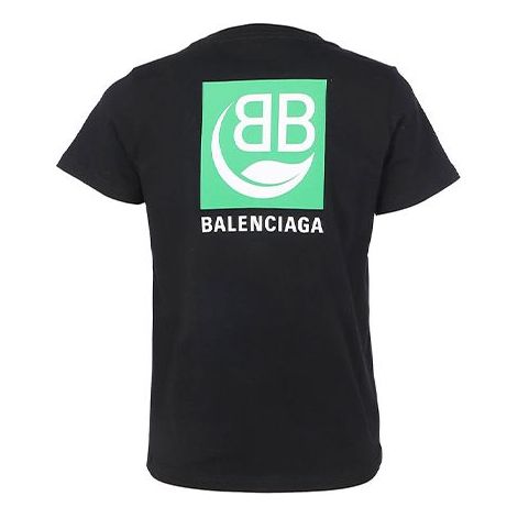 Balenciaga Environmental Friendly Cotton Short Sleeve Black 578133THV631000