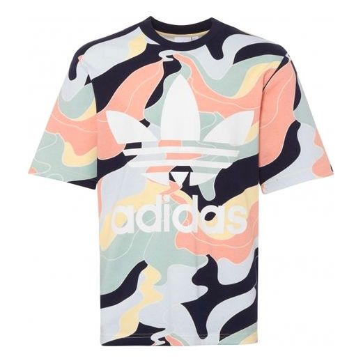 adidas originals Aop Casual Sports Round Neck Short Sleeve DN9085