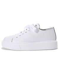 (WMNS) PRADA Low Sneakers 'White Leather with Black Lines' 1E440L3A6FF0009