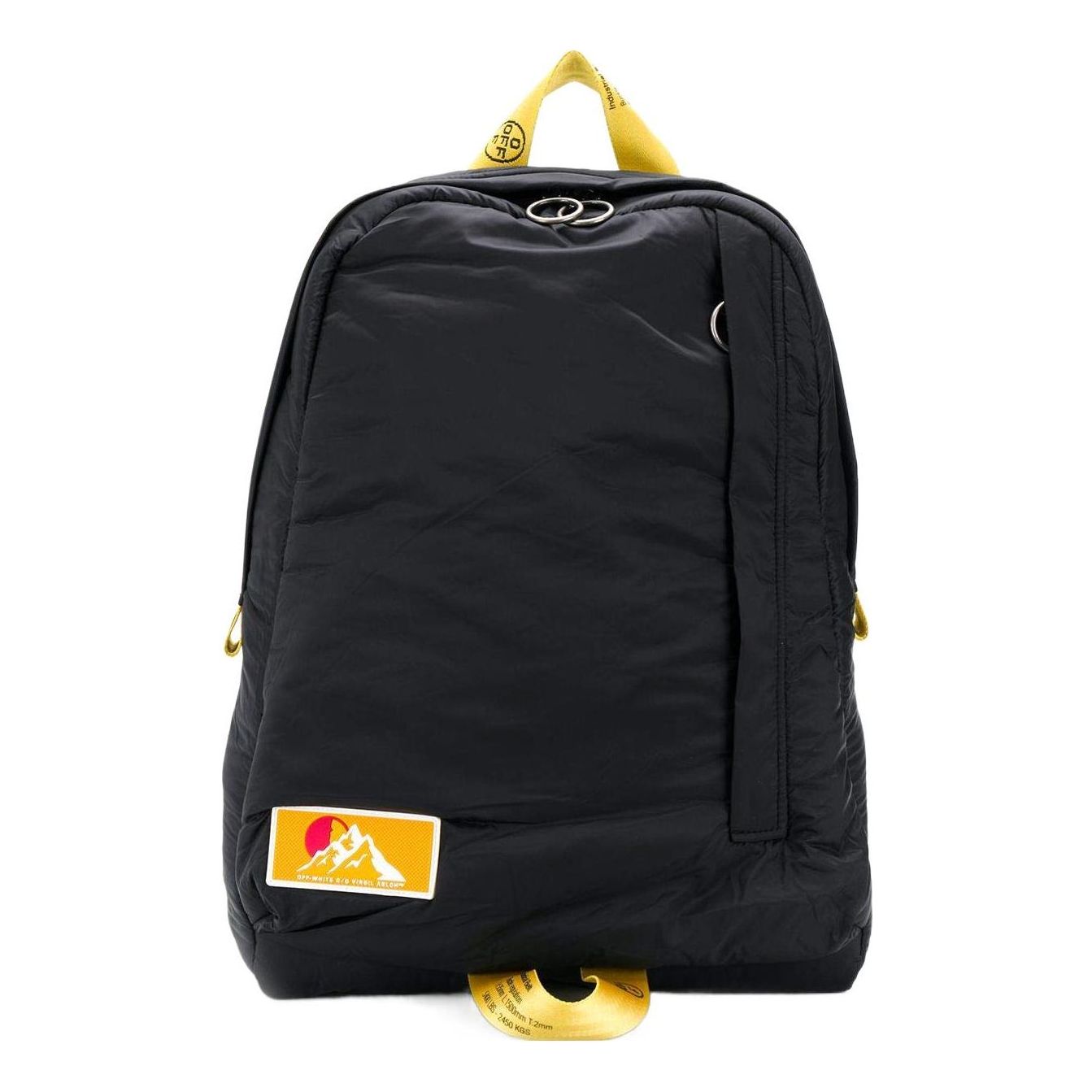 Men's Off-White Synthetic Fibers Zipper Stylish Simplicity Handbag Backpack Black OMNB019F19F430021000