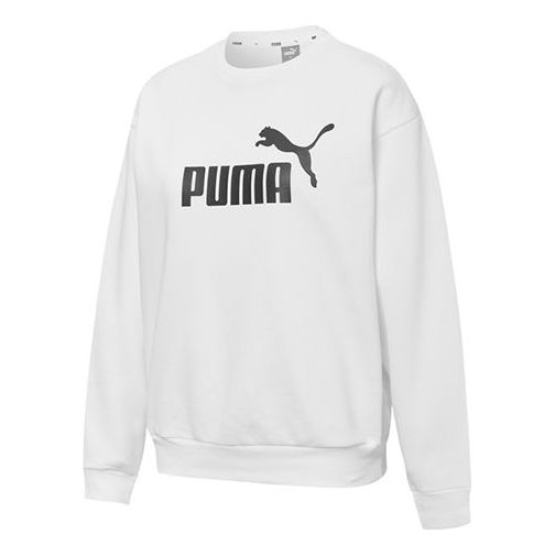 (WMNS) PUMA Minimalistic Classic Casual Round Neck White 586546-02