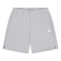 (WMNS) New Balance NB Logo Cotton Short Asia Sizing 'Grey' AWS42301-GHM