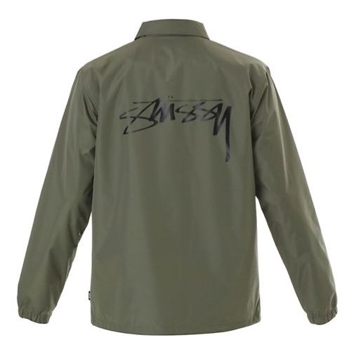 Stussy Back LOGO Printing Coach Jacket Unisex Green 115394