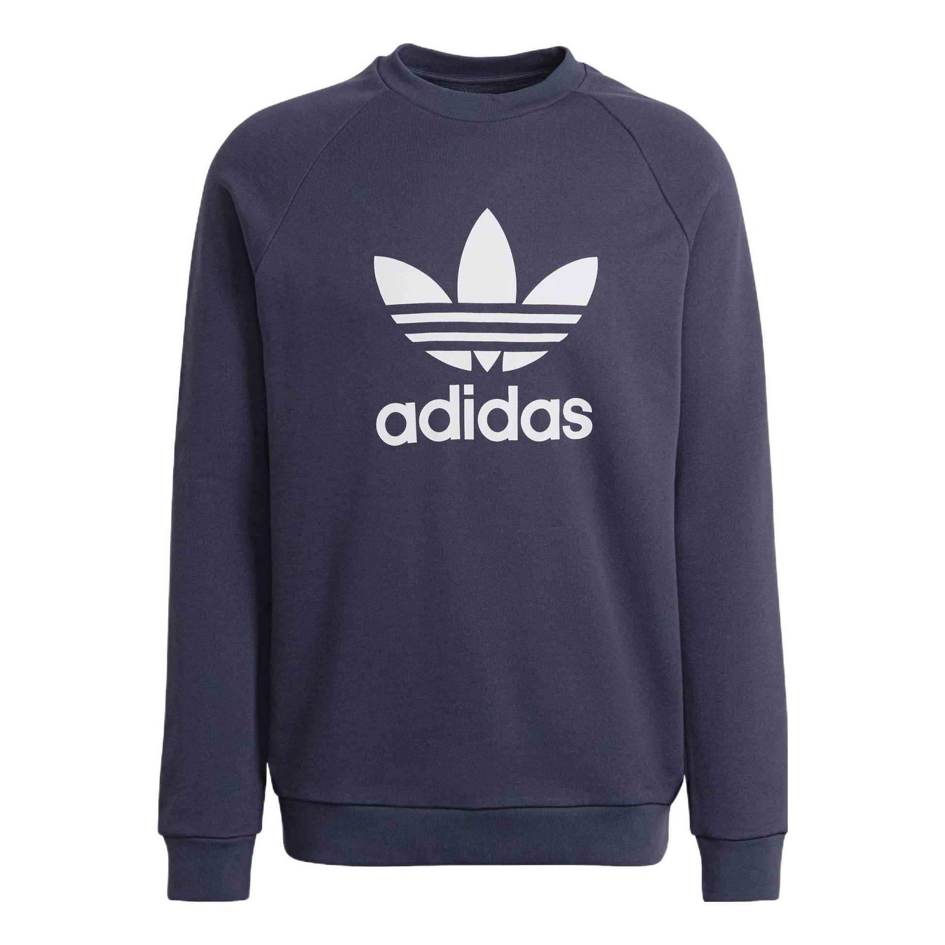 Men's adidas originals Alphabet Large Logo Round Neck Sports Navy Blue HE9490