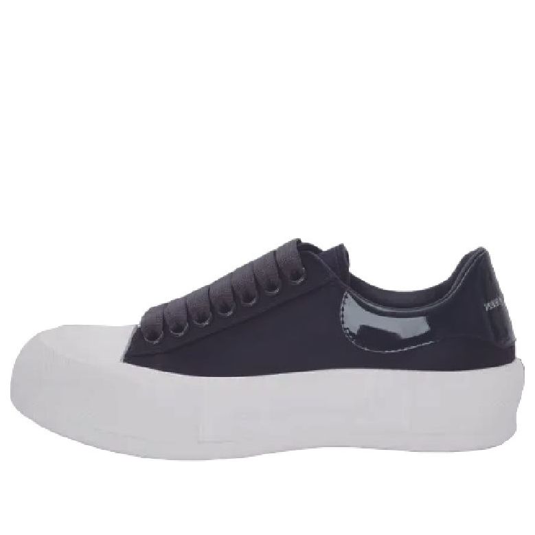 (WMNS) Alexander McQueen Deck Lace Up Plimsoll 'Anthracite' 708085W4GP91103