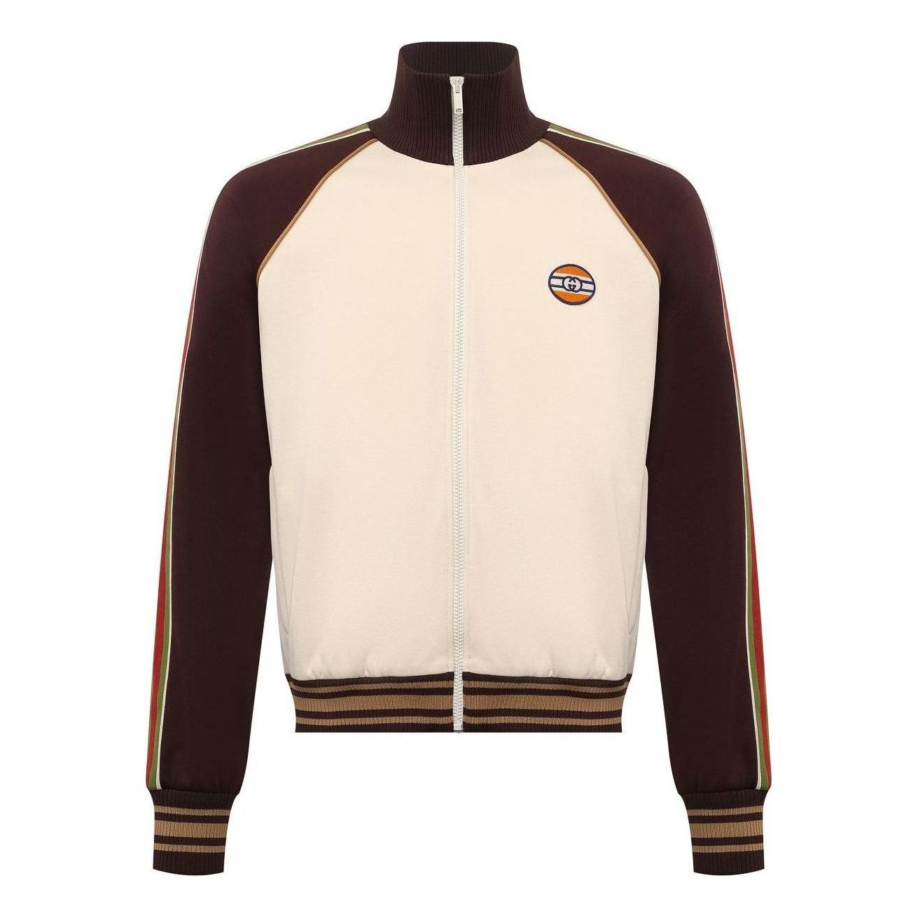 Gucci Technical Jersey Zip-Up Jacket With Web 'Beige Brown' 645207-XJC5O-9141